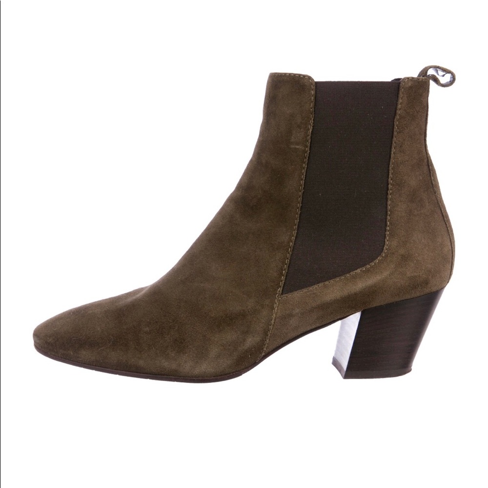Aquatalia Suede waterproof round-toe ankle boots